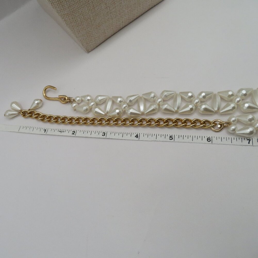 Vintage Hong Kong Faux Pearl Necklace or Belt - Picture 10 of 11